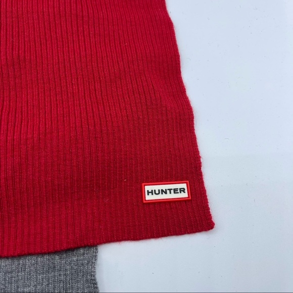 New no tags Hunter Original Unisex Moustache Merino Wool Scarf one size - Picture 3 of 5